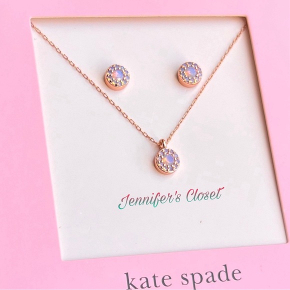 Kate Spade Jewelry NWT Crystal Halo PendantNecklace Earrings Set